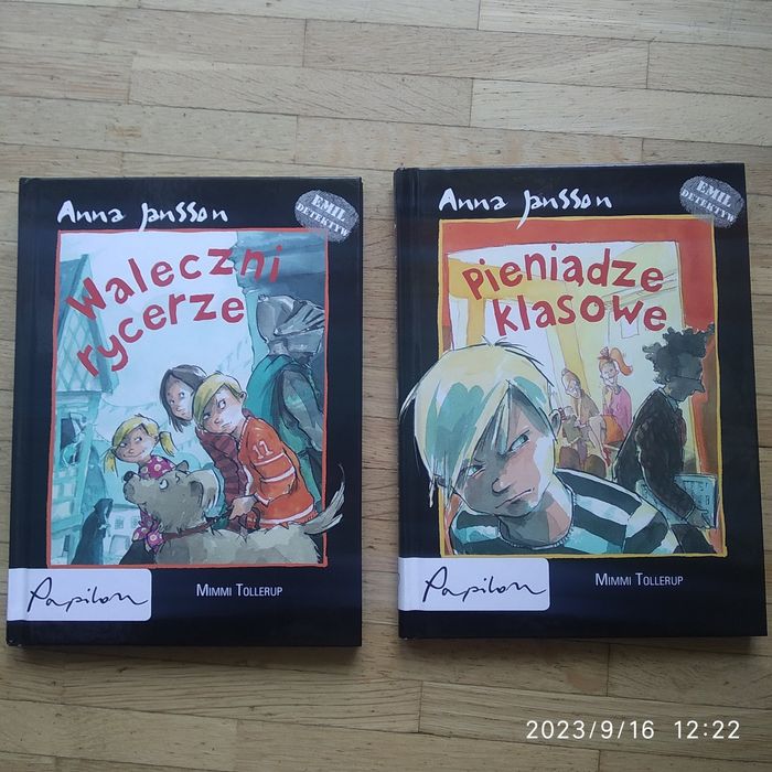 Zestaw książek Emil detektyw "Waleczni rycerze" i "Pieniądze klasowe"