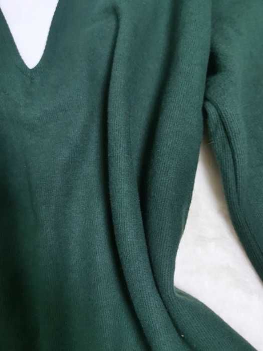 Asos Zielona Sukienka Dzianinowa Sweter Choker Boho Retro Oversize