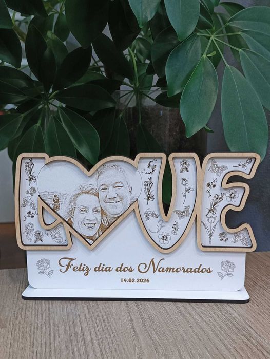 Dia dos Namorados (Placa Love com Fotogravação)
