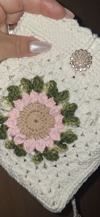 Bolsa square  croche