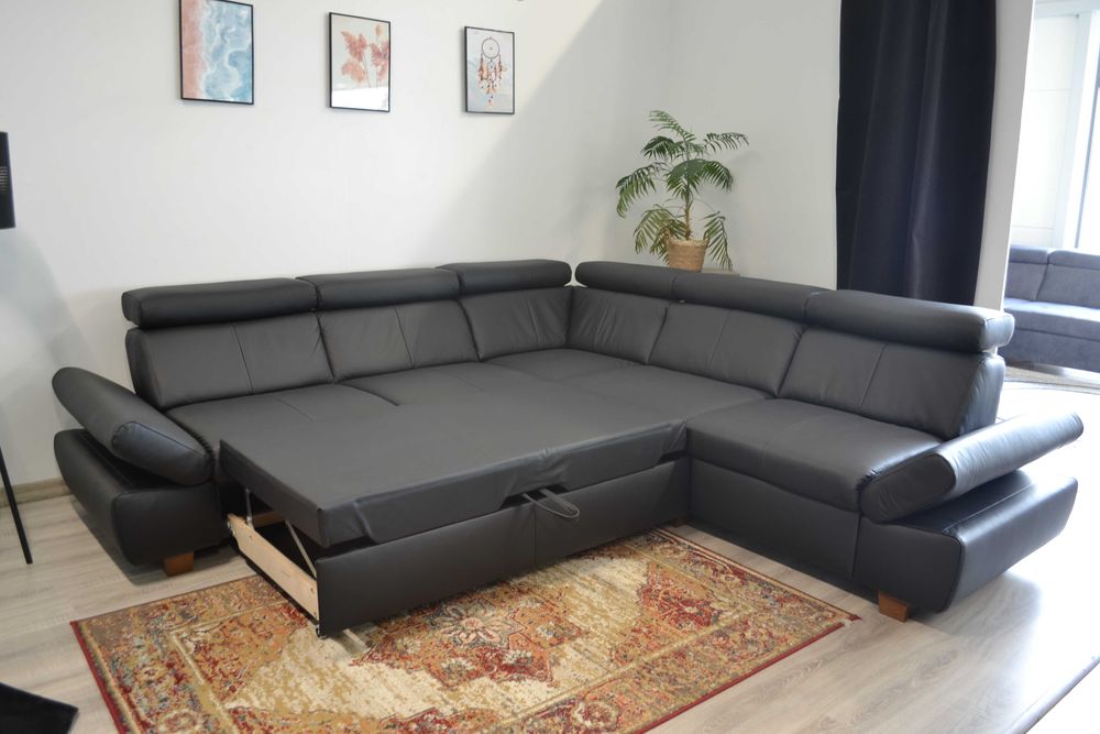 Narożnik Arturro ze skóry naturalnej