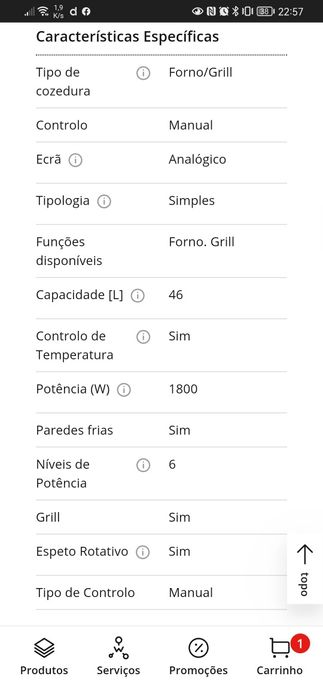 Forno becken como novo