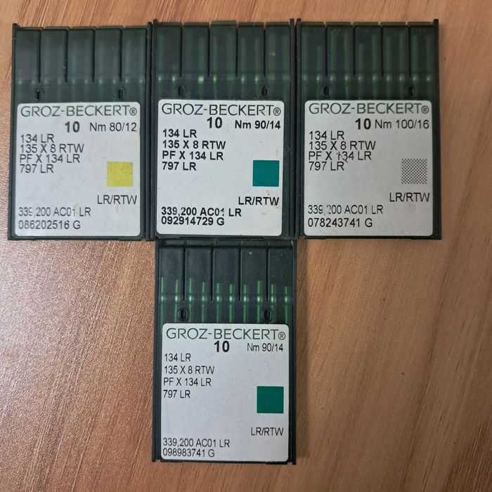 Голки Groz-Beckert  (10 шт) — для промислової швейної машини