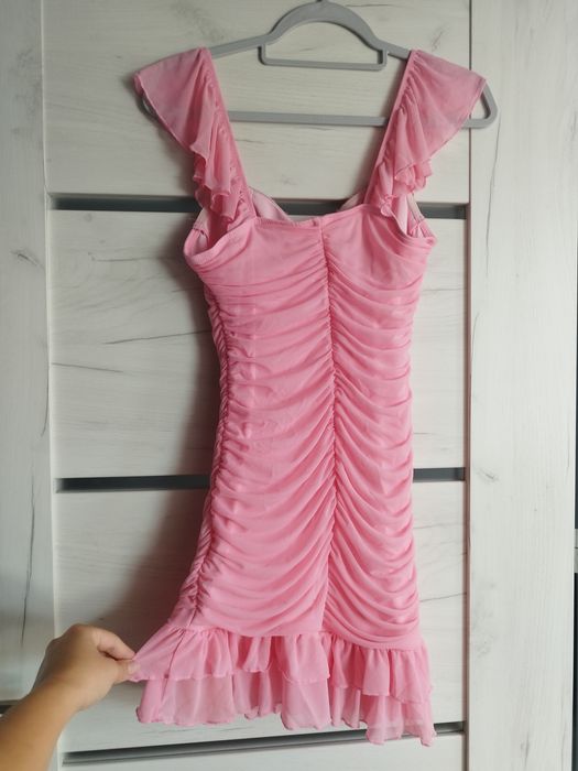 Sukienka mini marszczona