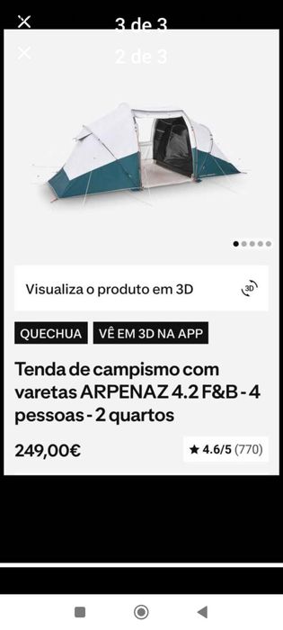 Tenda 2 quartos e 1 sala