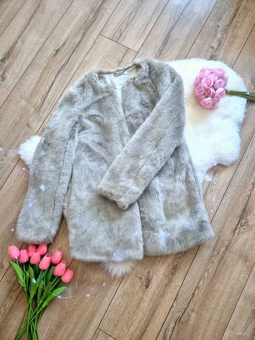 sztuczne futerko damskie New Look S 36 elegancka viralowa kurtka