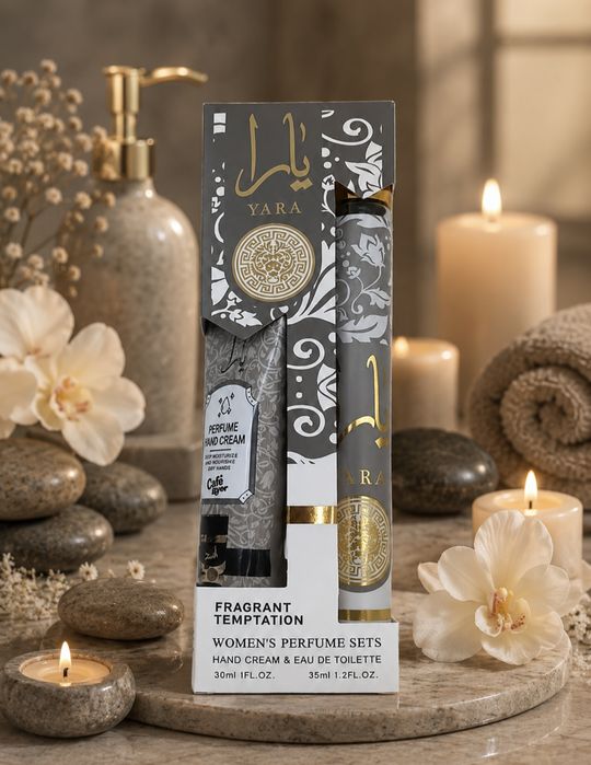 Zestaw kosmetyków Lattafa Yara Fragrant Temptation : Perfumetka,  krem do rąk