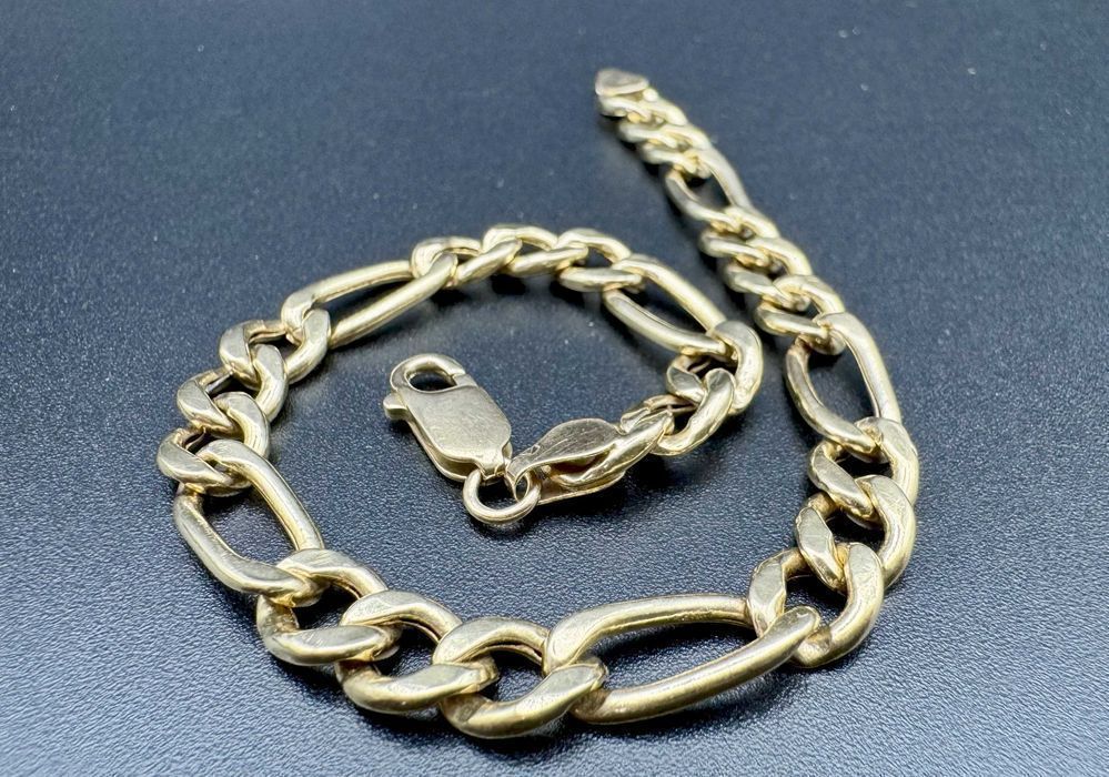 Złota Bransoletka FIGARO 14ct 585, waga: 10,69g, długość: 22 cm