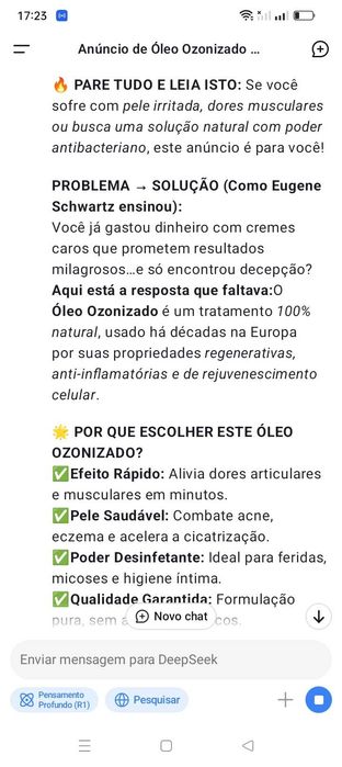 Óleo Ozonizado, Oxigen for Skin antiinflamatório Natural