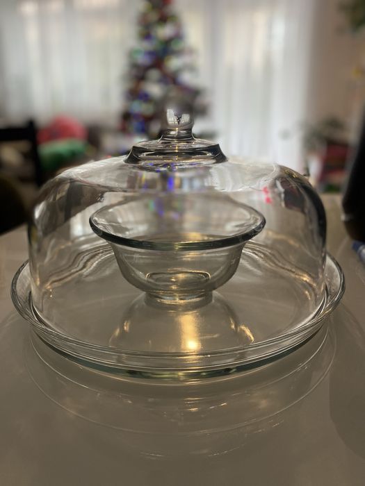 Patera na tort ciasto z kloszem krosno