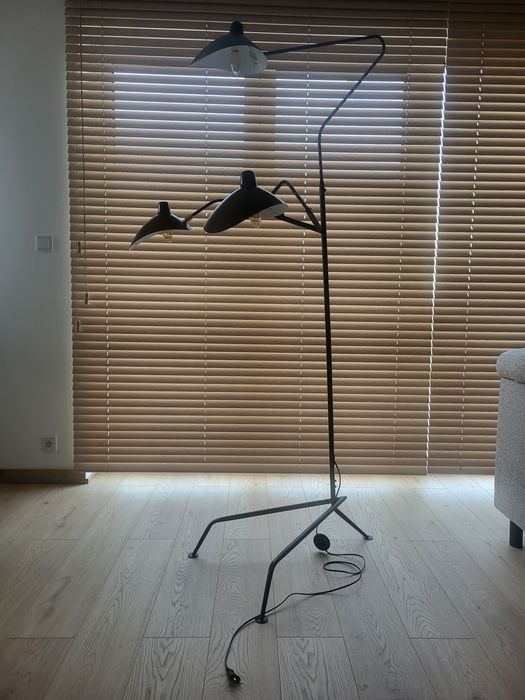 Step into Design Lampa stojąca CRANE-3F czarna 210 cm