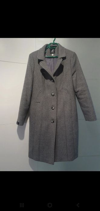 Płaszcz długi szary