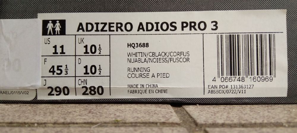ADIDAS ADIOS PRO 3 rozm. 45 1/3-NOWE !!!