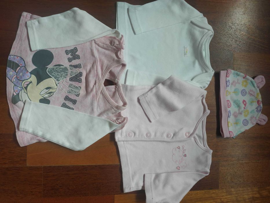 Paka 56-62 cm 0-3 m dziewczynka body bluzki sweterek czapka skarpetki