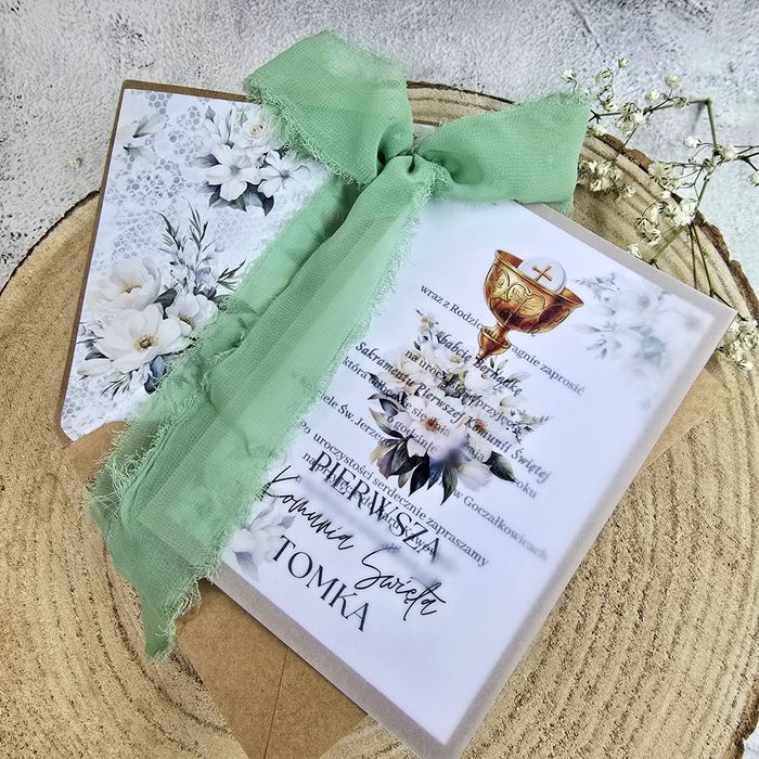 Personalizowane zaproszenia na komunię chrzest roczek ślub