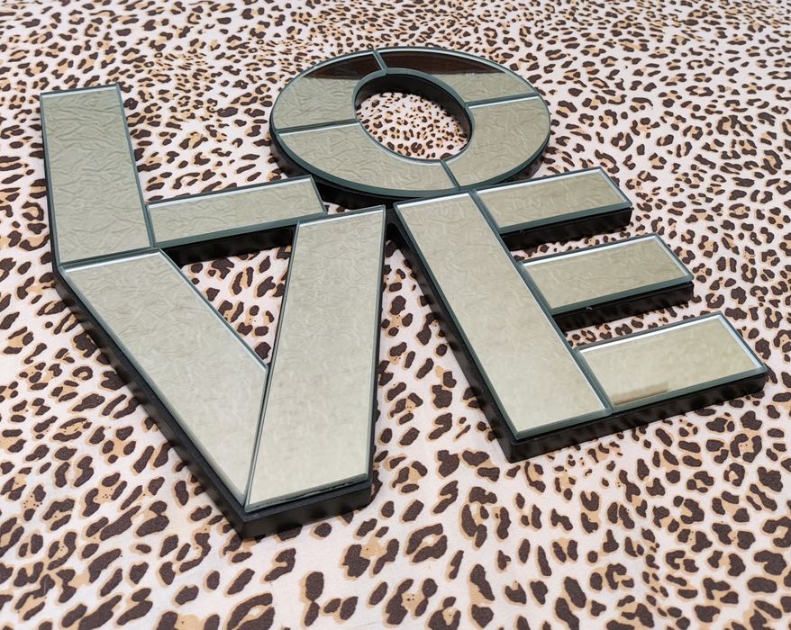 Декор дзеркальний літери 3 d, Love