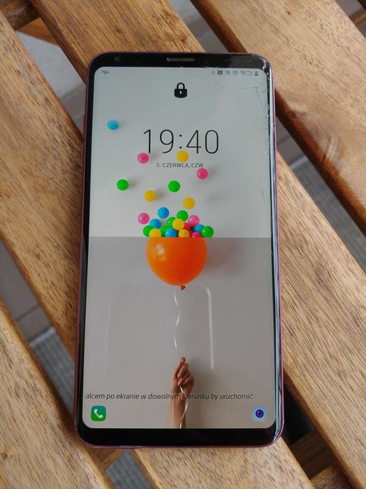 LG V30+ Plus 4/128 Gb LG-H930DS Dual SIM, różowy, zbity ekran