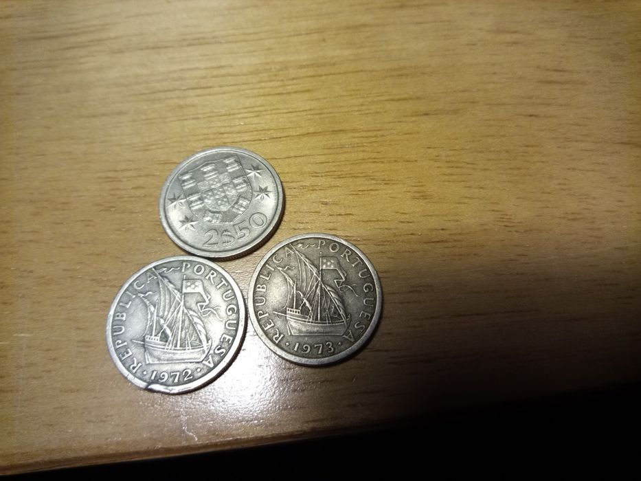 Moedas de 2,5 Escudos de 72 e 1973