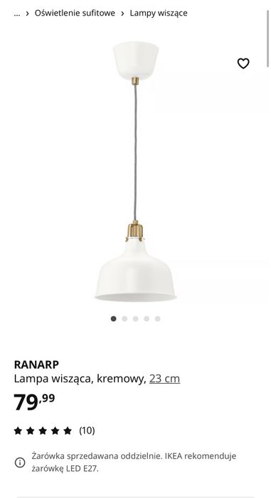 Lampa wiszaca Ikea Ranarp