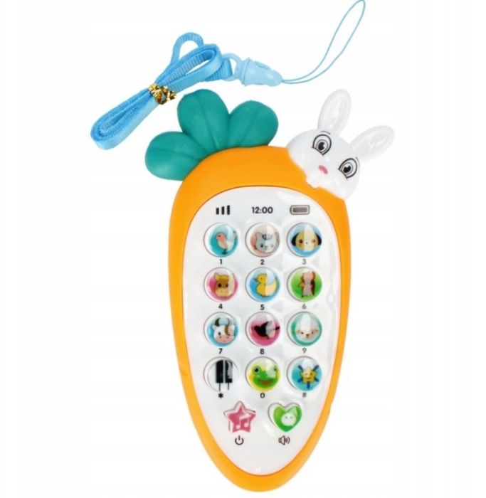 KRÓLICZEK TELEFON INTERAKTYWNY z dźwiękiem światłami dla dzieci