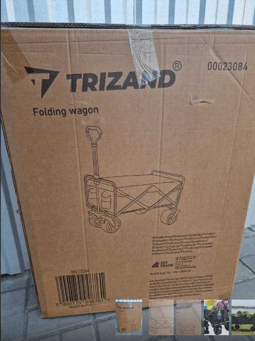 Складная Тележка TRIZAND Широкими Колесами для пляжу та пікніку