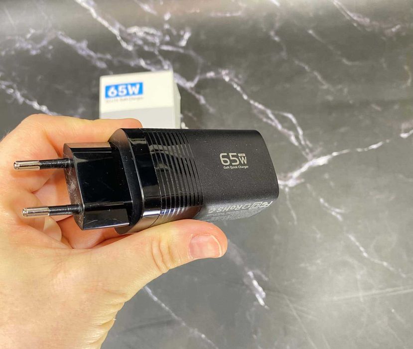 Asometech Зарядка PD GaN 3-порти 65Ватт Fast Charger