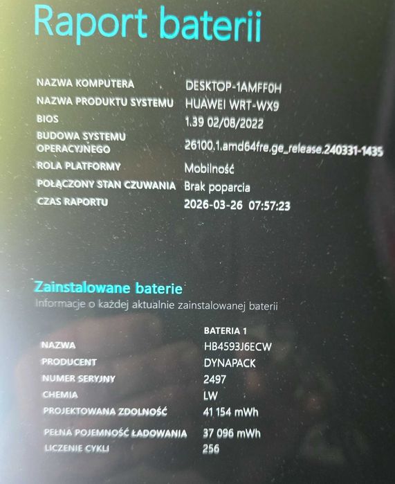 Huawei MateBook 13 bardzo ładny 100% sprawny.