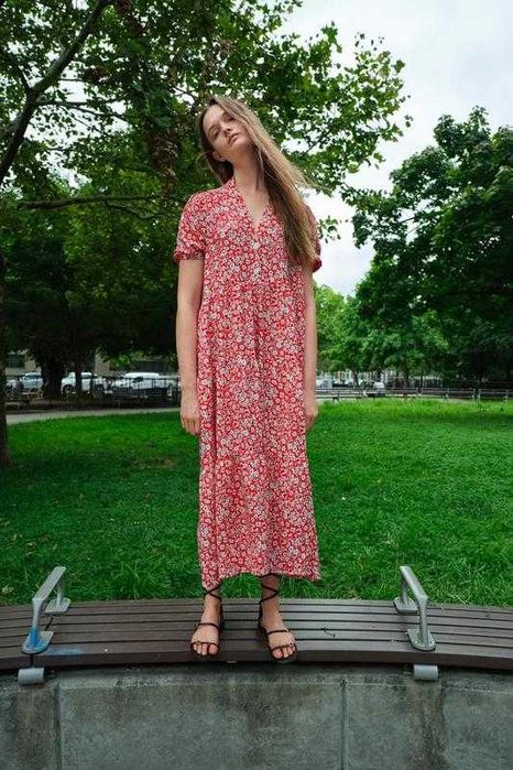 Новое платье миди zara из вискозы