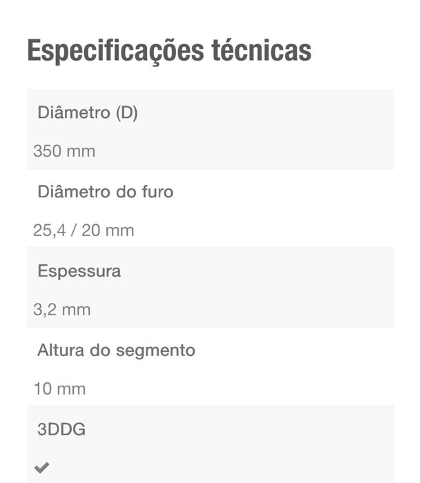 Disco diamantado de 350mm