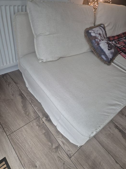 Lozko kanapa do salonu z dostawka ikea nowość  kolor naturalny bezowy