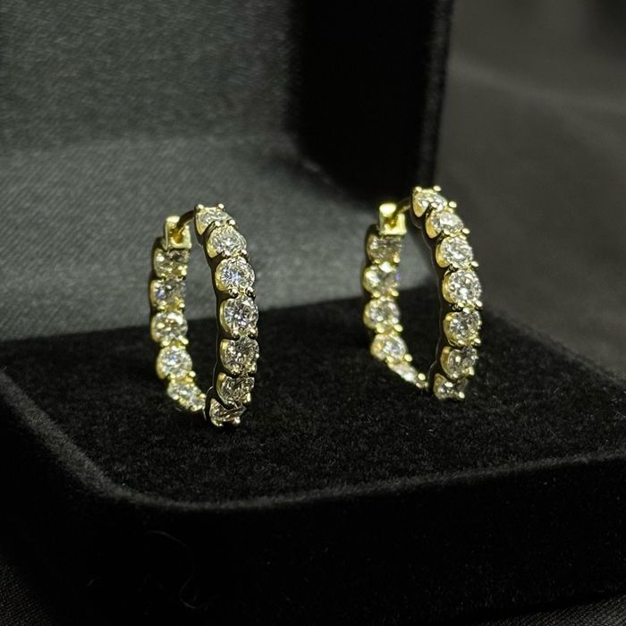 !СПЕЦІАЛЬНА ПРОПОЗИЦІЯ! Сережки з муассанітами 2.6ct кільця