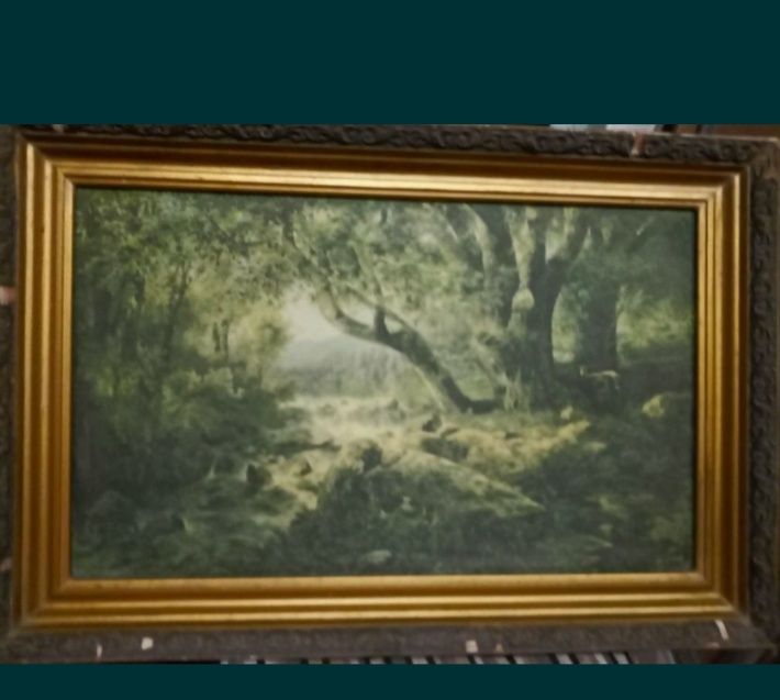 Картина на холсте.Старинная,написана маслом.