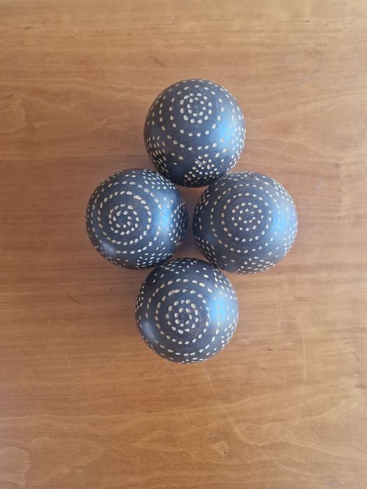 Bolas decorativas de madeira para centro de mesa