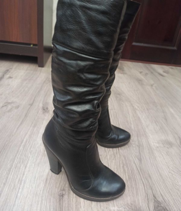 Сапоги жіночі кожа 37-38 розмір