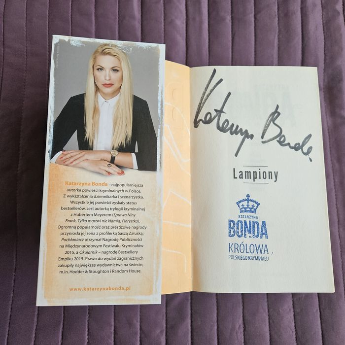 Książki Katarzyna Bonda (autograf pisarki!)