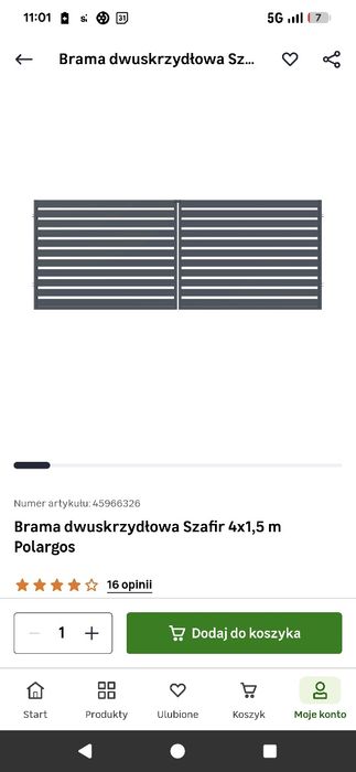 Brama i furka Pelargos Szafir