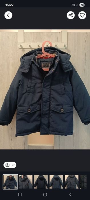 Tommy Hilfiger prześliczną parka 110 cm