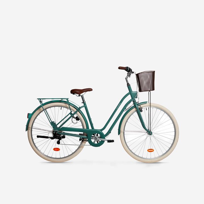 BICICLETA DE CIDADE ELOPS 520 QUADRO BAIXO VERDE