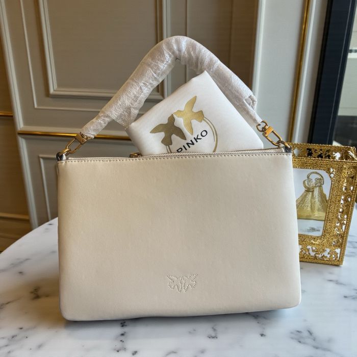Pinko Torebka Flat Bianco Nowa Orygianlna Skórzana Skóra