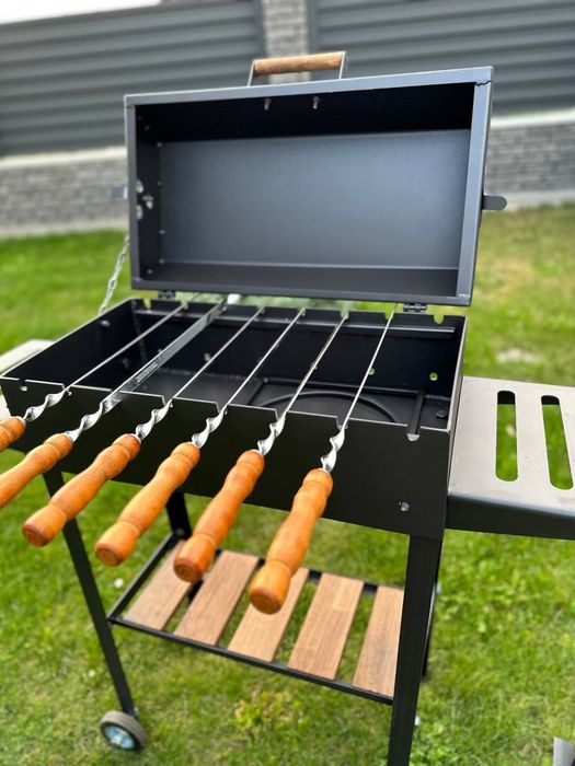 Мангал на 8 шампуров с грилем 4 мм стали | Качество гарантируем‼️