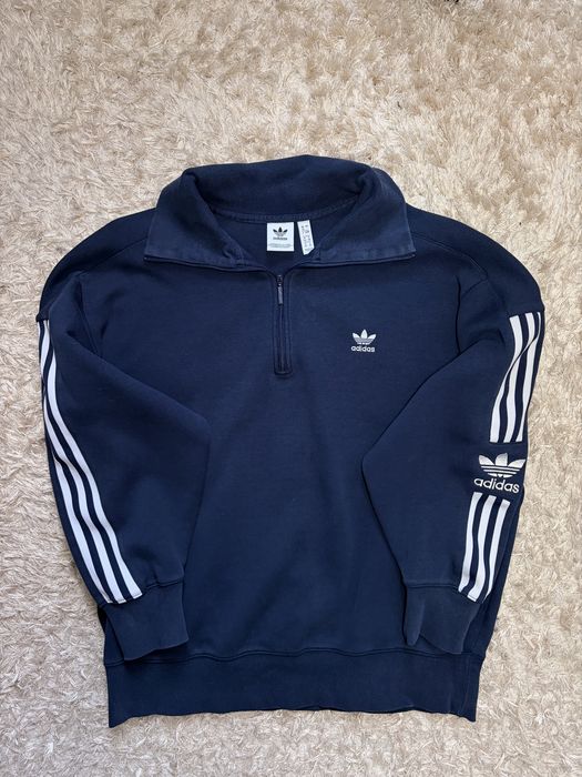 Кофта анорак Adidas на лампасах оригінал L
