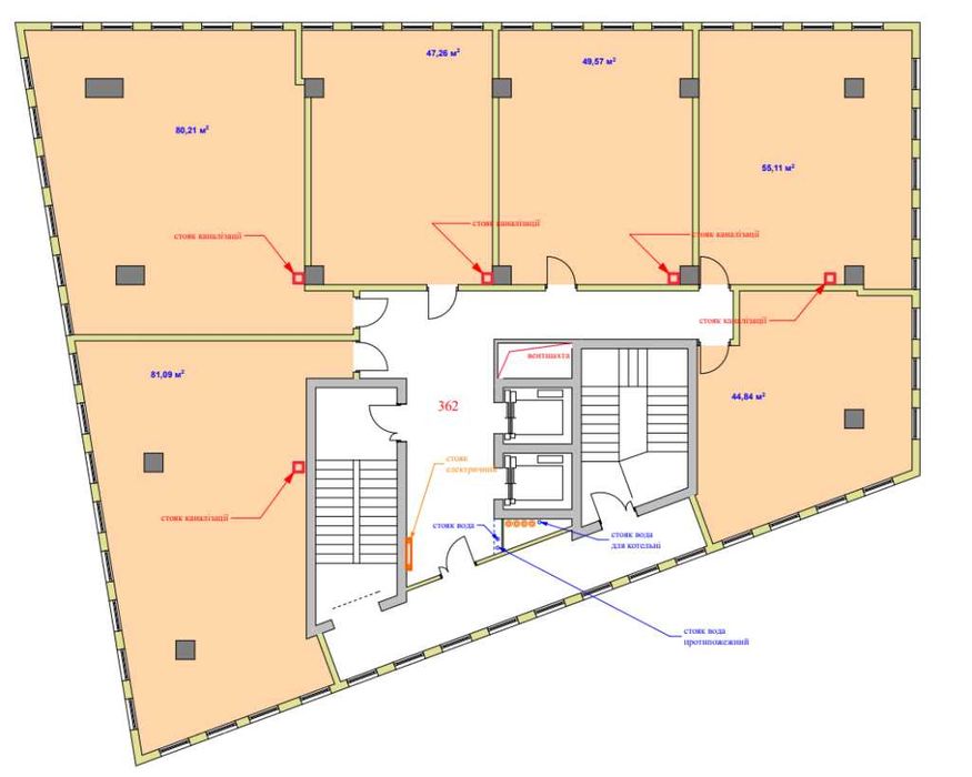 Оренда великого офісу з видом на ріку в Бізнес центрі "Picasso" Пікасо