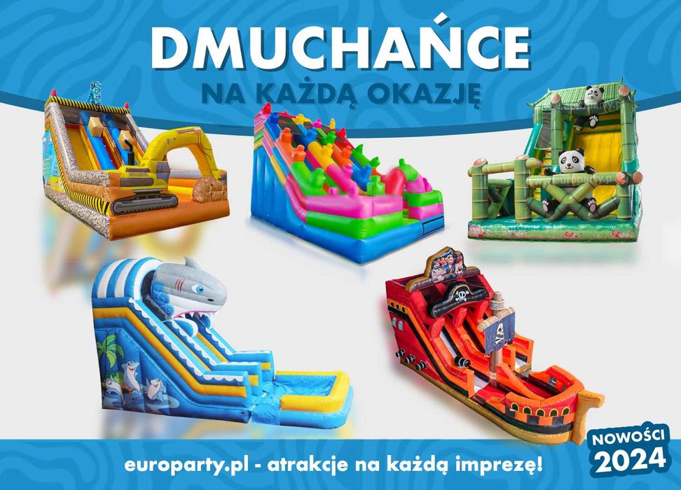 Dmuchańce, Atrakcje na imprezy na wynajem, zjeżdżalnia dmuchana