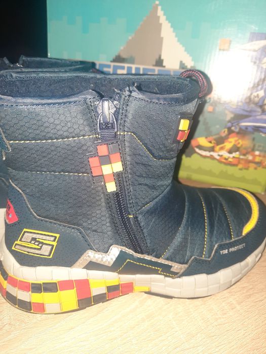 Śniegowce buty zimowe skechers mega -craft cuboforce roz.  34 granatow