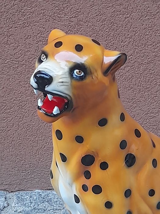 Leopardo de Louça, Onça, Pantera - Cerâmica Portuguesa - Dálmatas -TOP