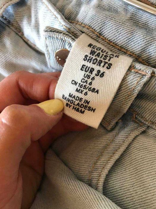 calções ganga clara