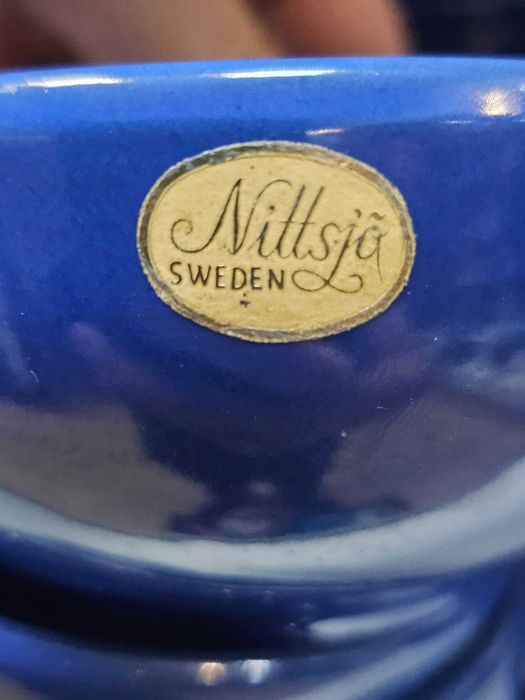 Komplet filiżanek bulionówek Nittsjö Sweden   vintage