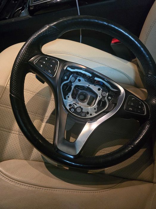 Руль Mercedes GLS x166 с лепестками, вибро и нитями подогрева