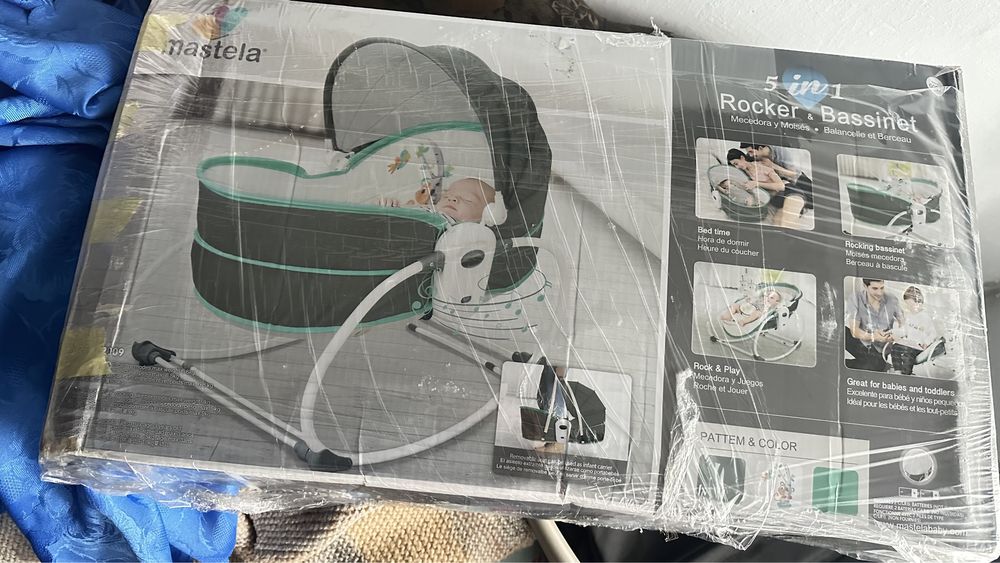 Дитяча люлька качалка 5в1 шезлонг,стільчик,люлька переноска