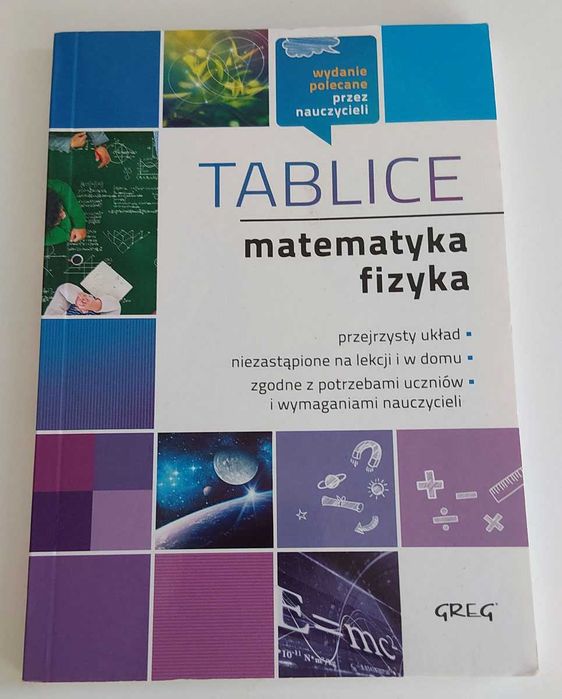 Tablice matematyka + fizyka GREG